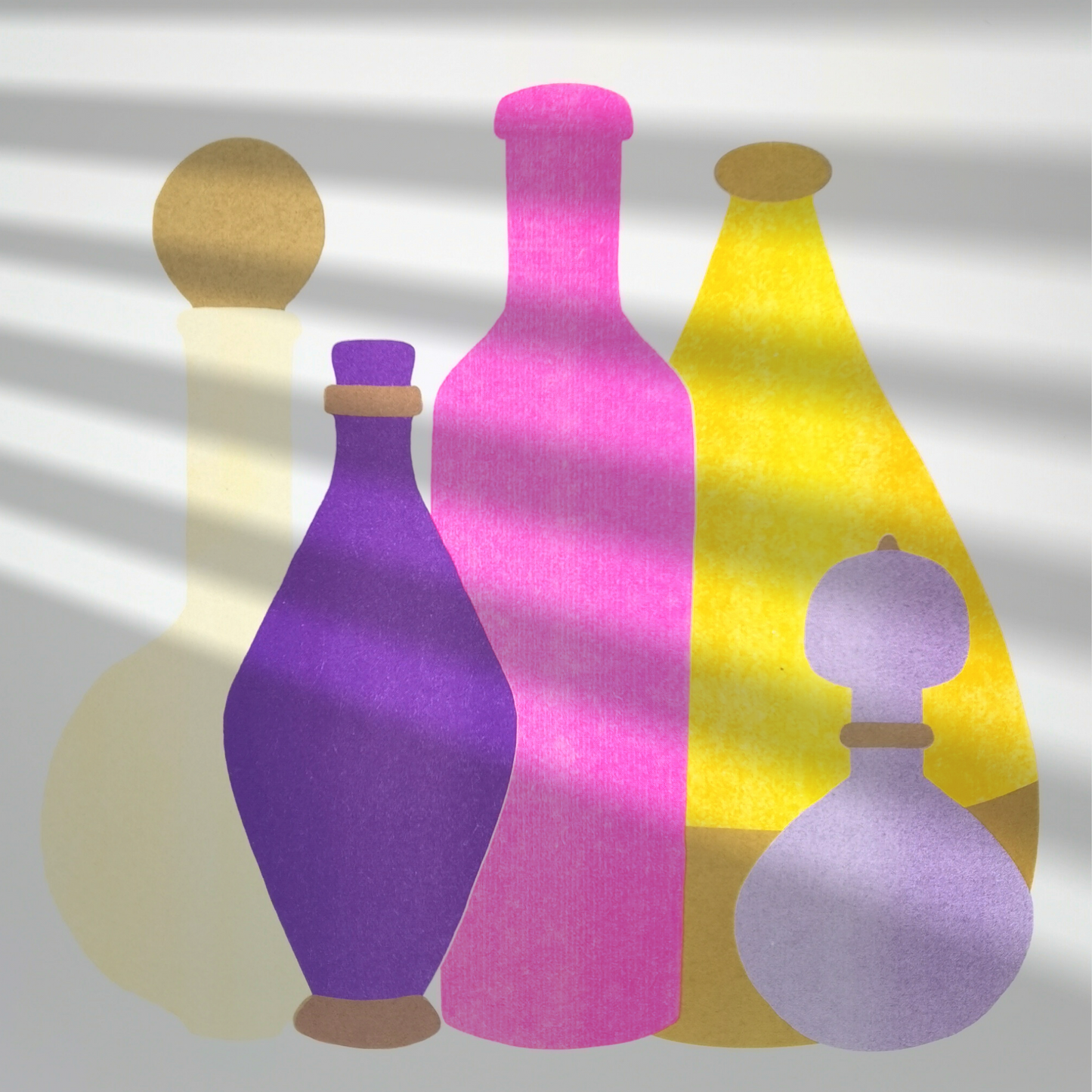 Magic Bottles 30x30 cm Risodruck