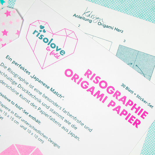 Risolove to fold - Risographie Origami Papier